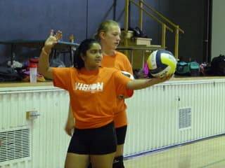 Vision Elite Holiday Volleyball camp players in action
