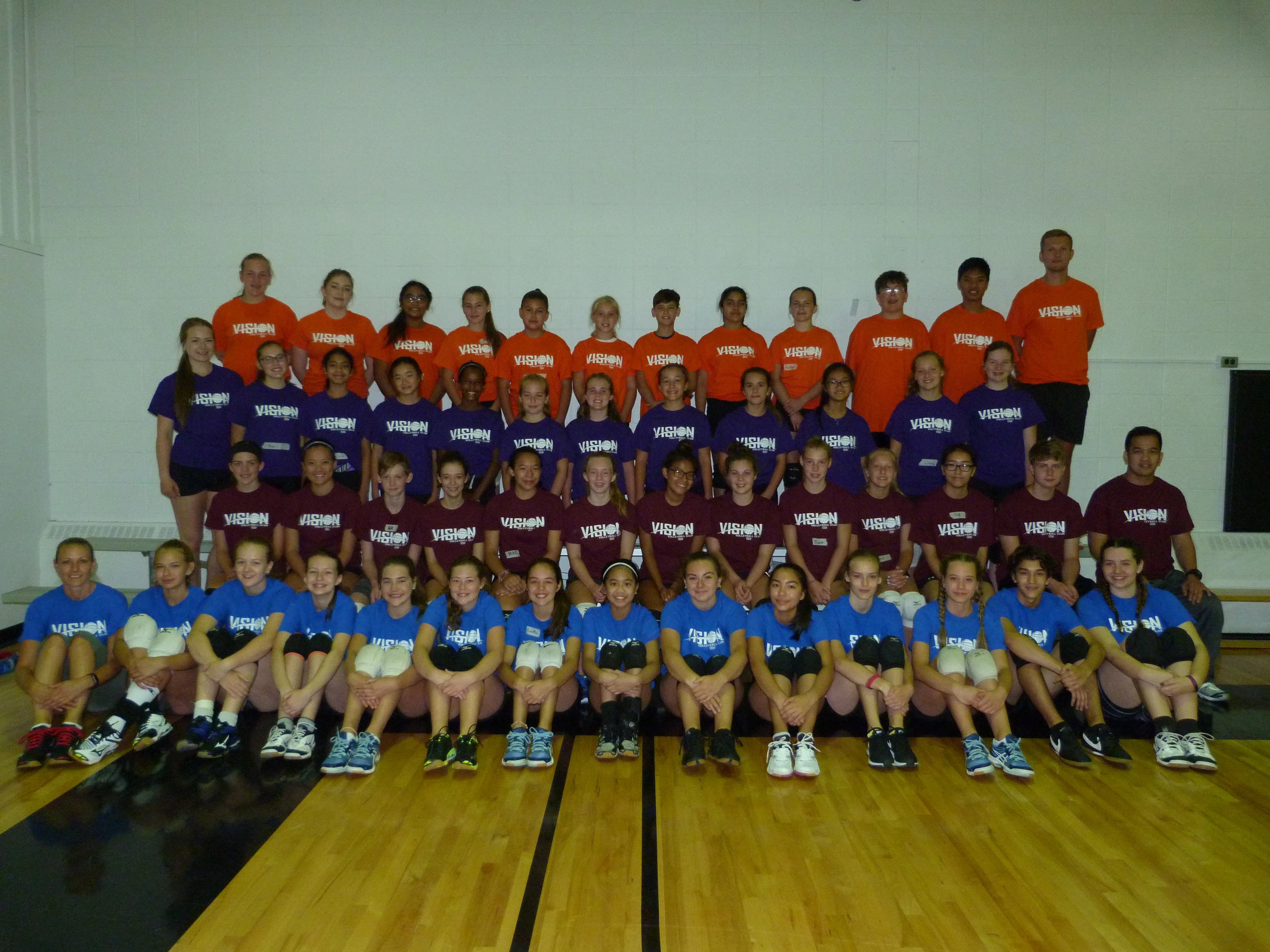 Vision Elite Summer Day Camp athletes training together