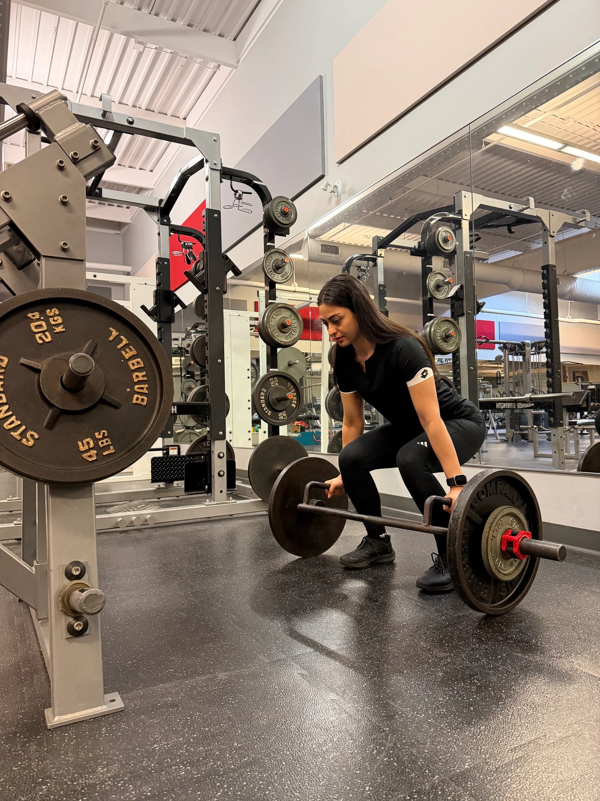 Athletes training in a strength and conditioning session