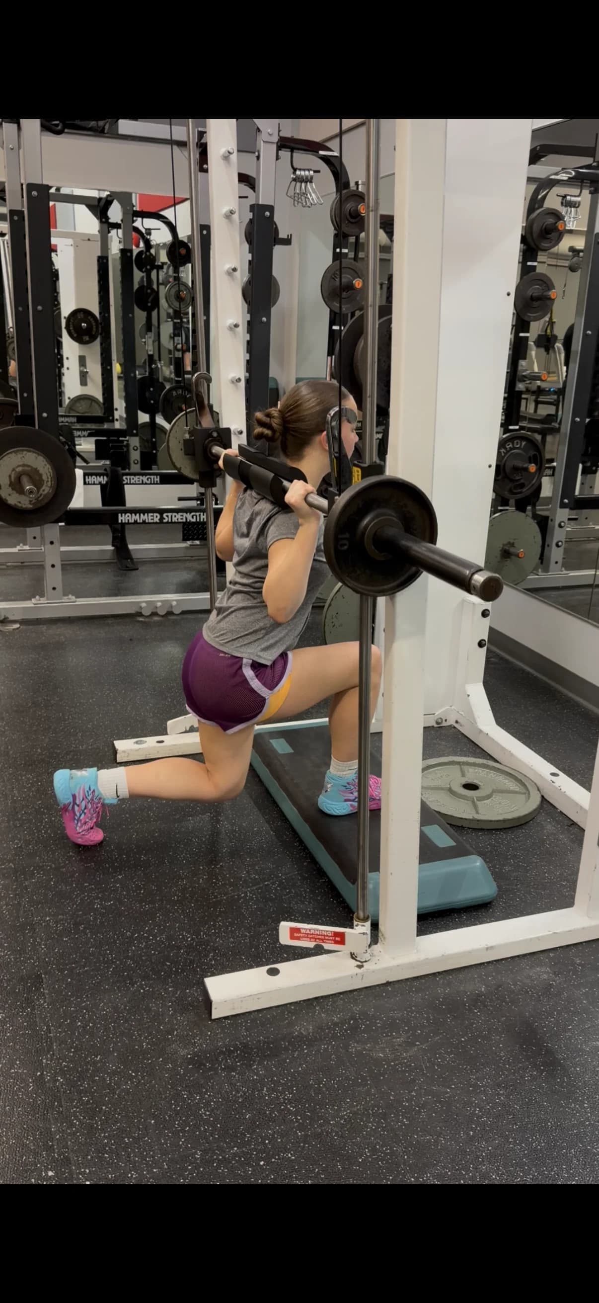Athlete performing a structured strength exercise