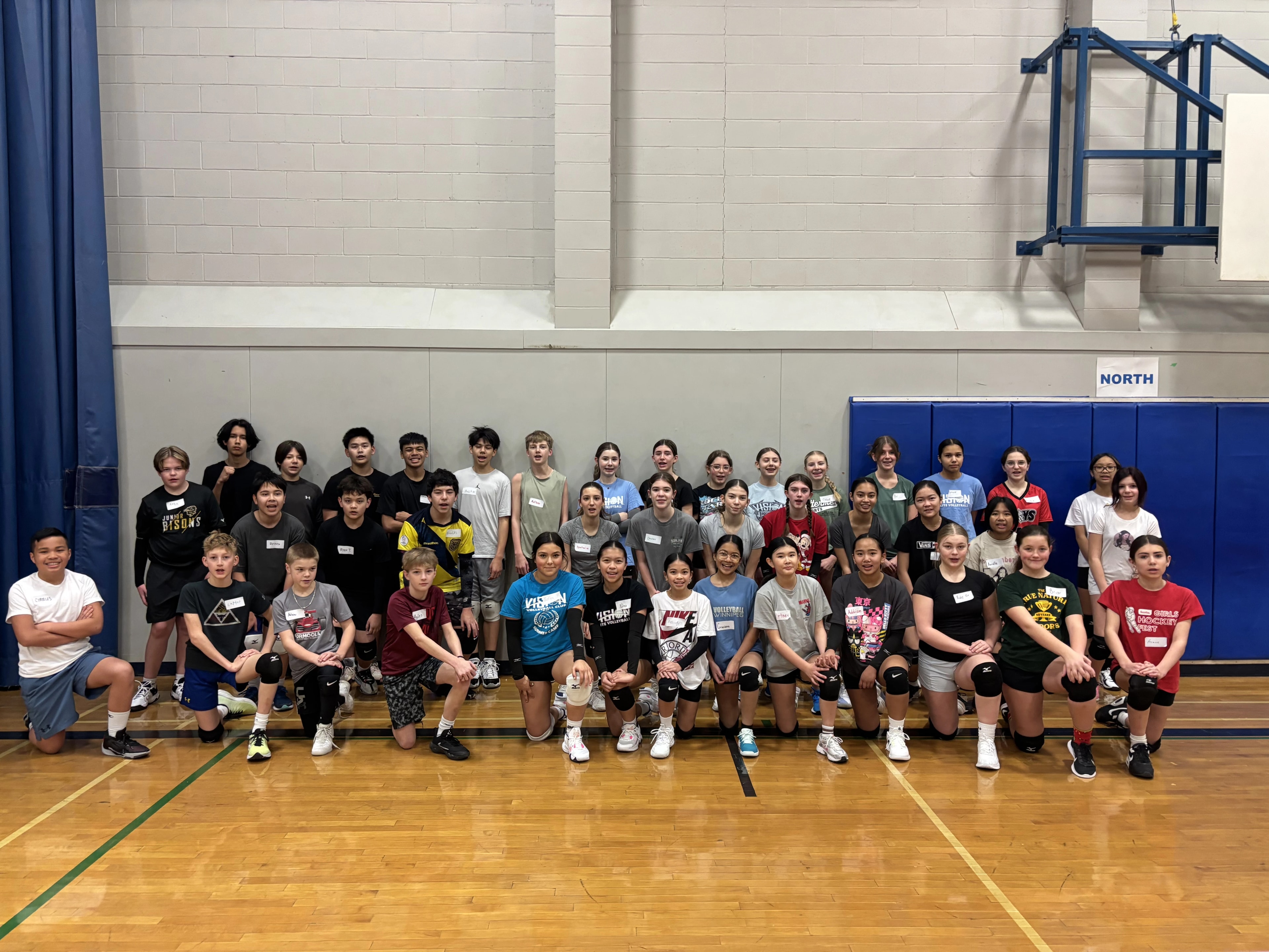 Volleyball camp instruction and drills