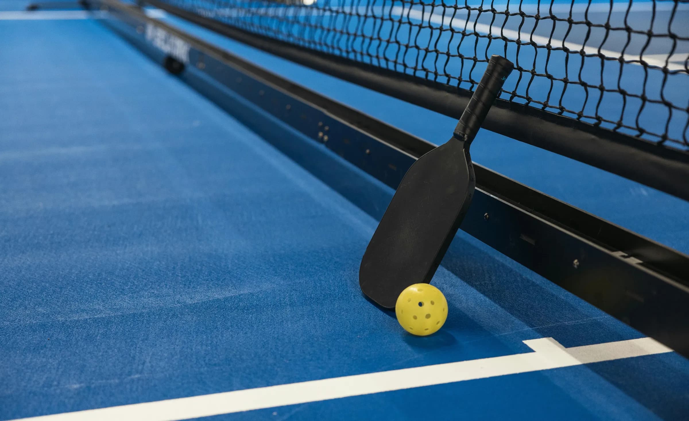 Pickleball players in action