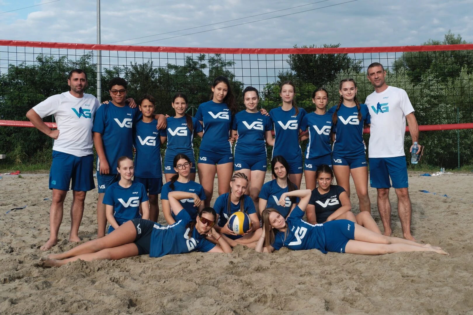 Sand court team training at Kladovo camp