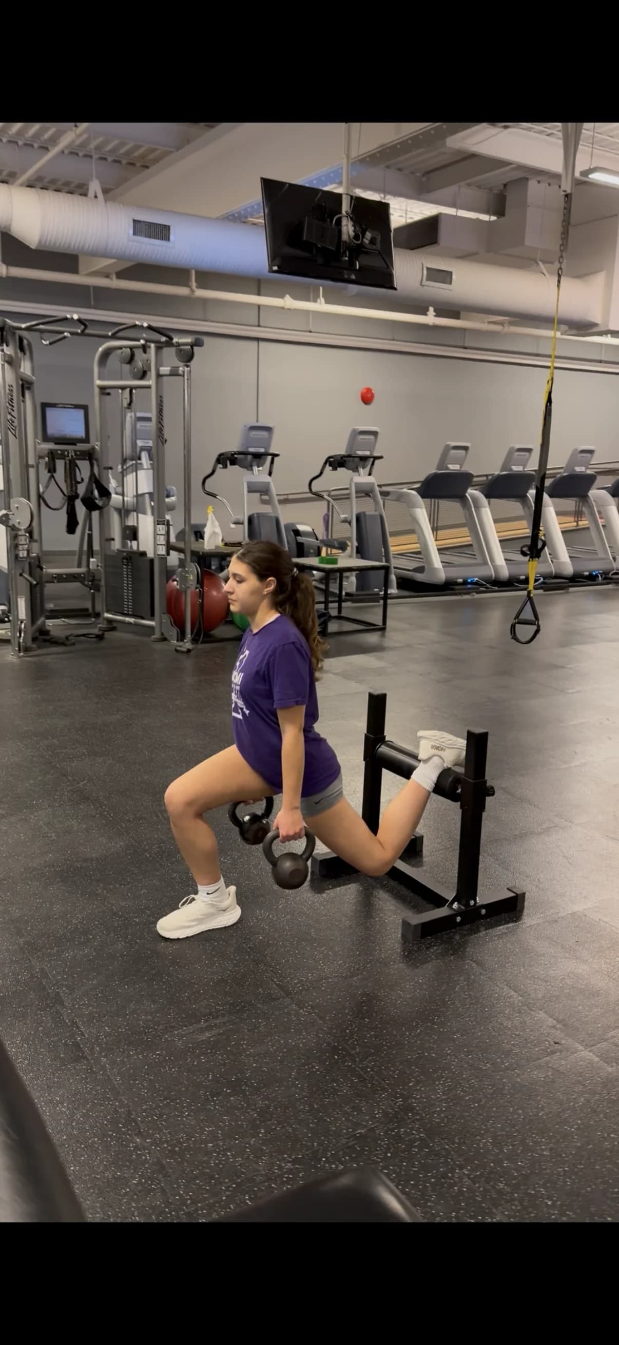 Athletes training in strength and conditioning session